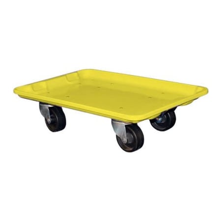 Mfg Tray Molded Fiberglass Toteline Dolly 780338 for 19-3/4" x 12-1/2" x 6" Tote, Yellow 7803385126